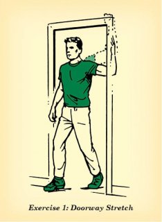 doorway stretch counteract effects of sitting illustration