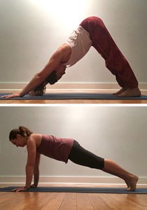 woman doing yoga