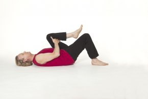 Yoga for Back Pain Single Knee to Chest Knees Bent DeAvilla(c)